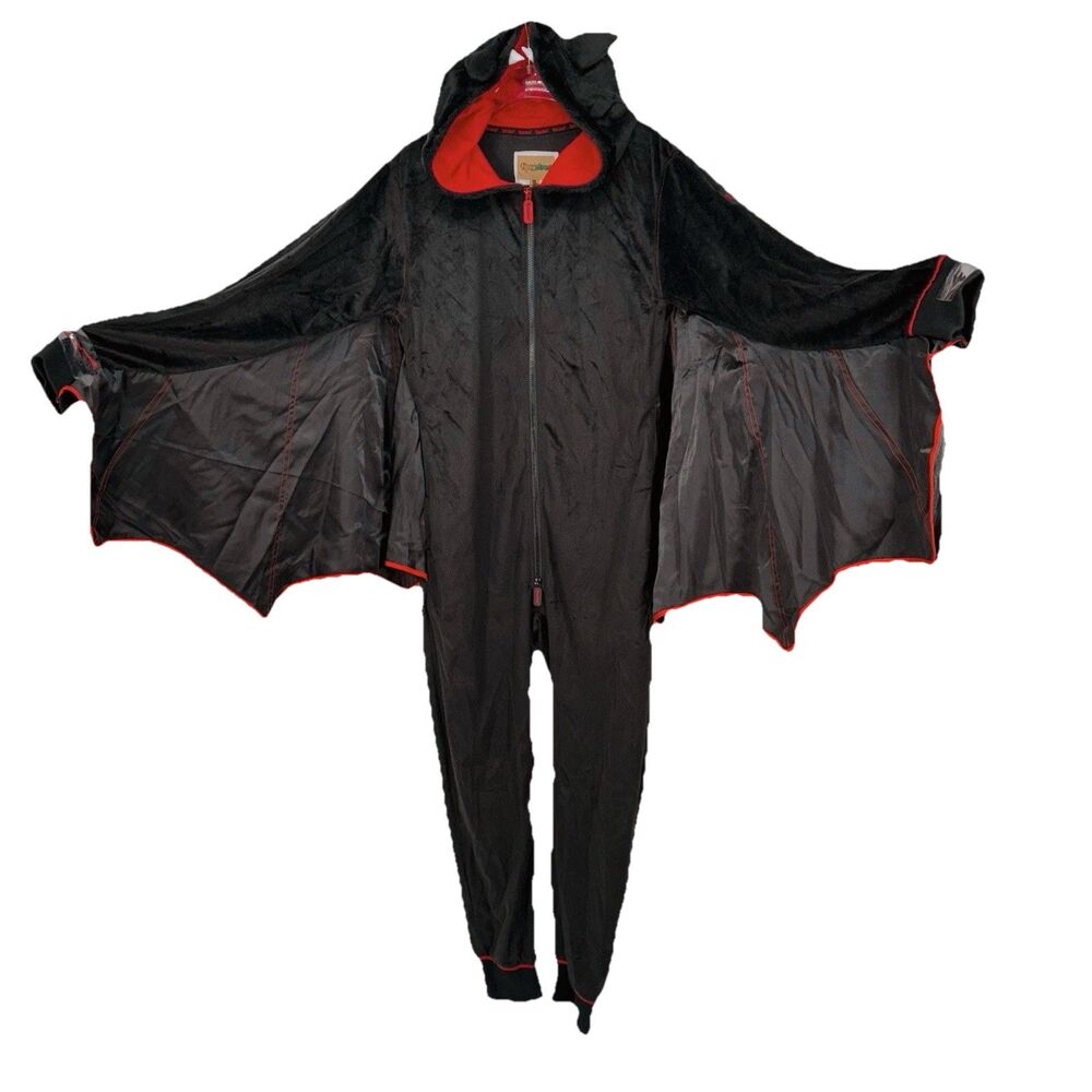 Bat Costume Halloween Tipsy Elves Adult Small Plush Wings Hoodie 36” Chest
